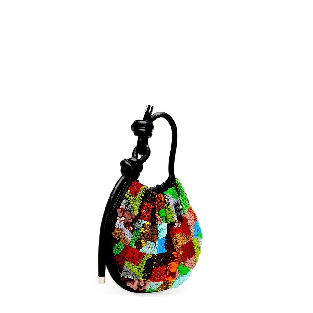 INA MINI POTLI MOD QUILT BLACK